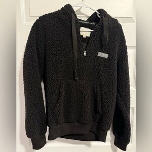 Simply Southern Black Zip Up Sherpa Sweater